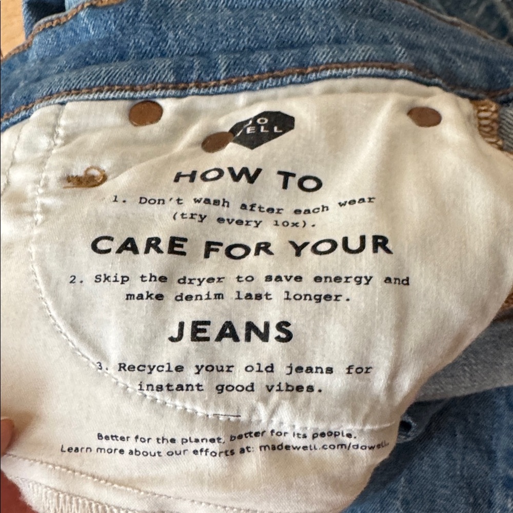 Madewell Women’s Petite Vintage Perfect Crop Jeans in Blue Denim Size 23P - Picture 5 of 6